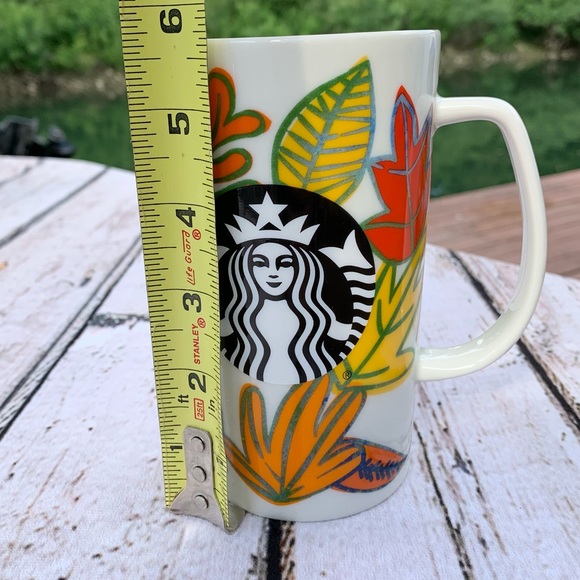 Starbucks 2016 Fall Autumn Leaves Harvest Tall Coffee Cup Mug 16 Oz October - Picture 8 of 12